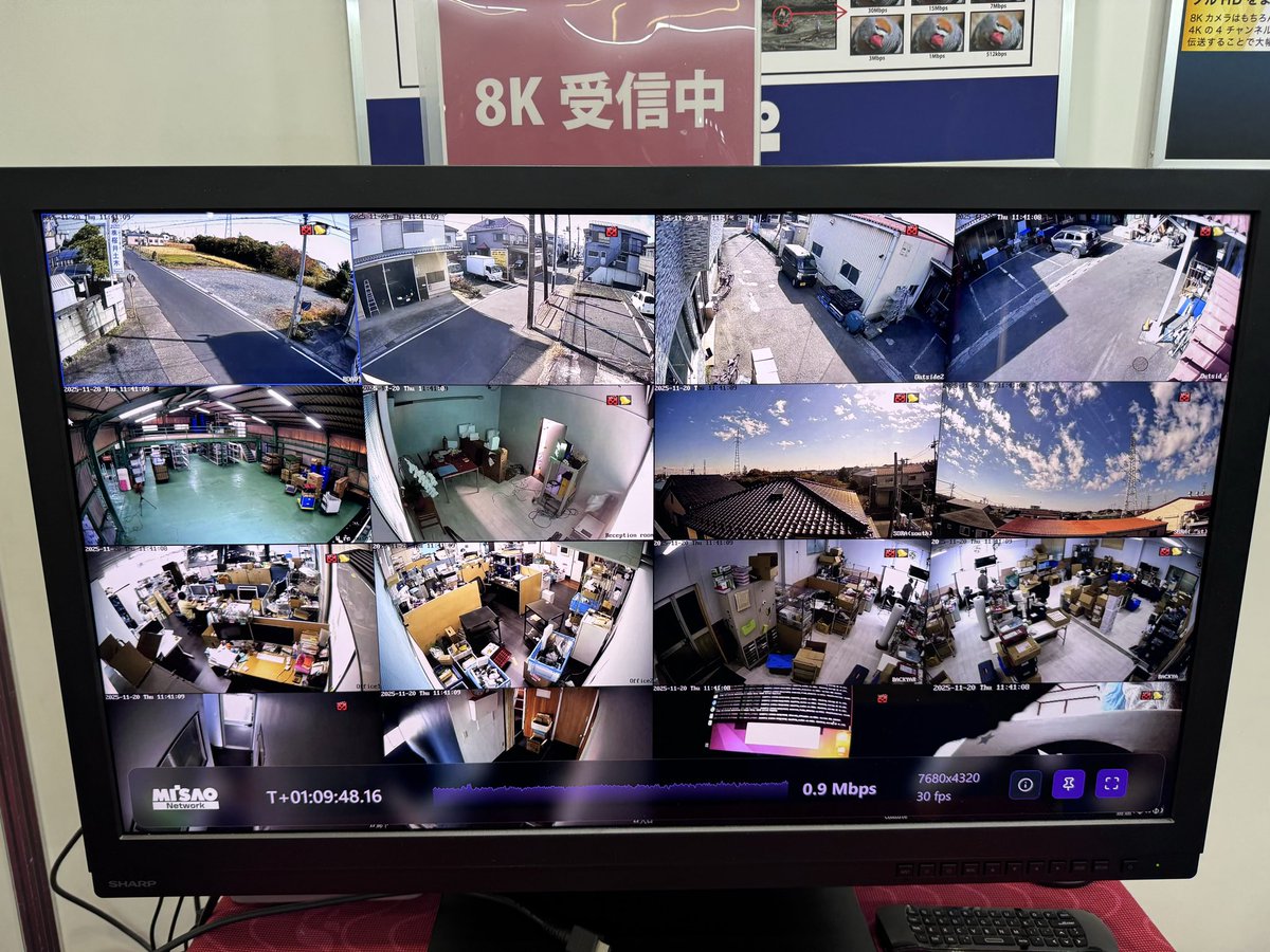 voluntas's tweet image. 8K を 1 Mbps 未満で受信できるシステム。