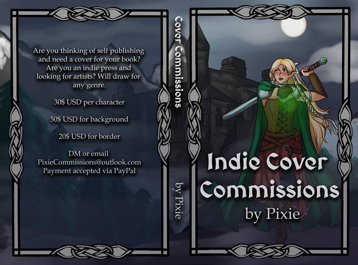 FirstOrderPixie's tweet image. Hey indie writers! I am open for cover art commissions if anyone&apos;s looking for an afforadble alternative to AI. Would love to work with you on your projects, no matter your genre!