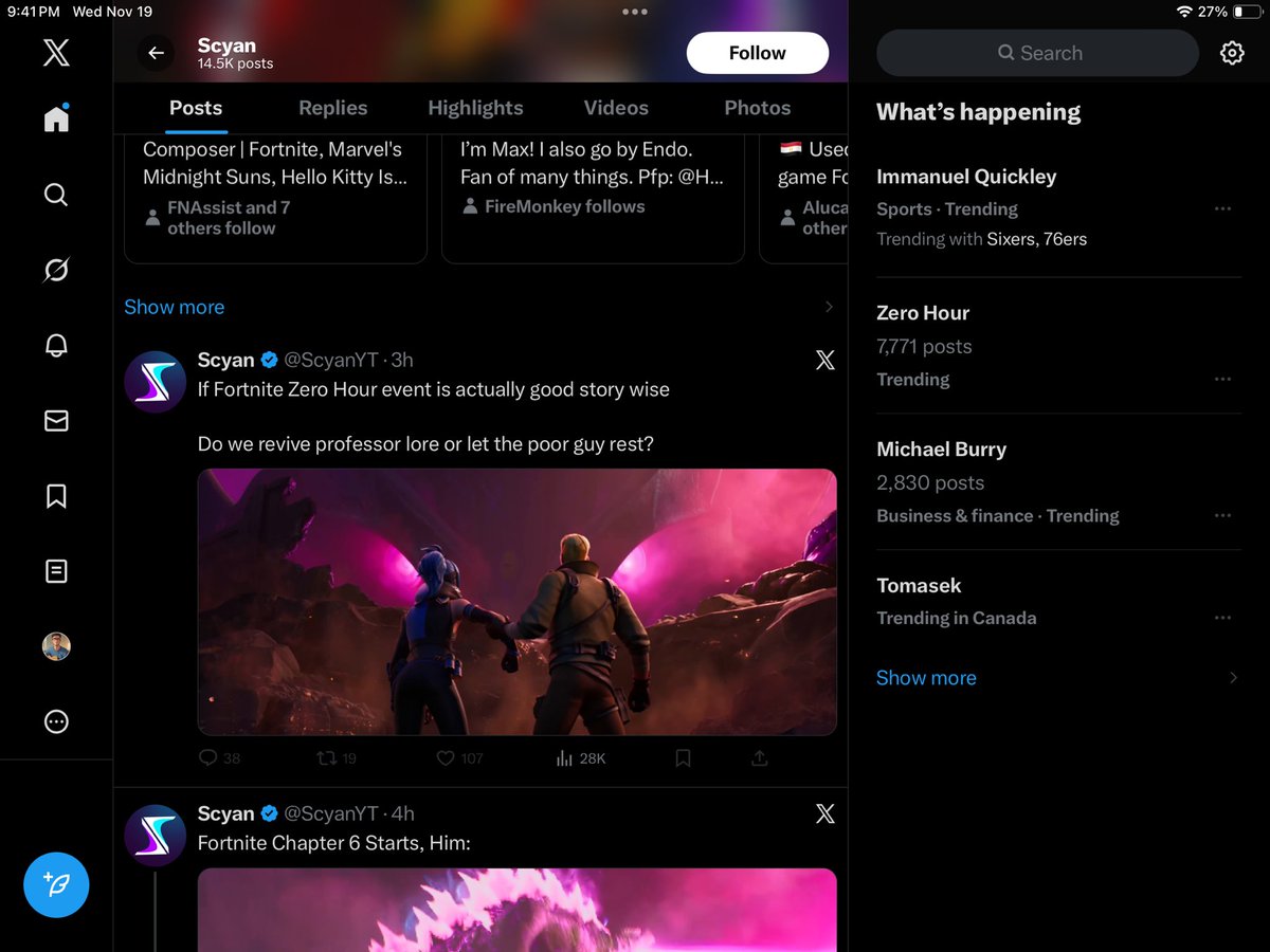JinxViPowder69's tweet image. #Fortnite #ChapterSeven #ZeroHour #FortniteLiveEvent

Funny how the dude that did a full 180 on a game cuz the community of it was giving him shit, he didn’t like how the story went cuz it didn’t fit his narrative is now trying to cope himself that he was ever something