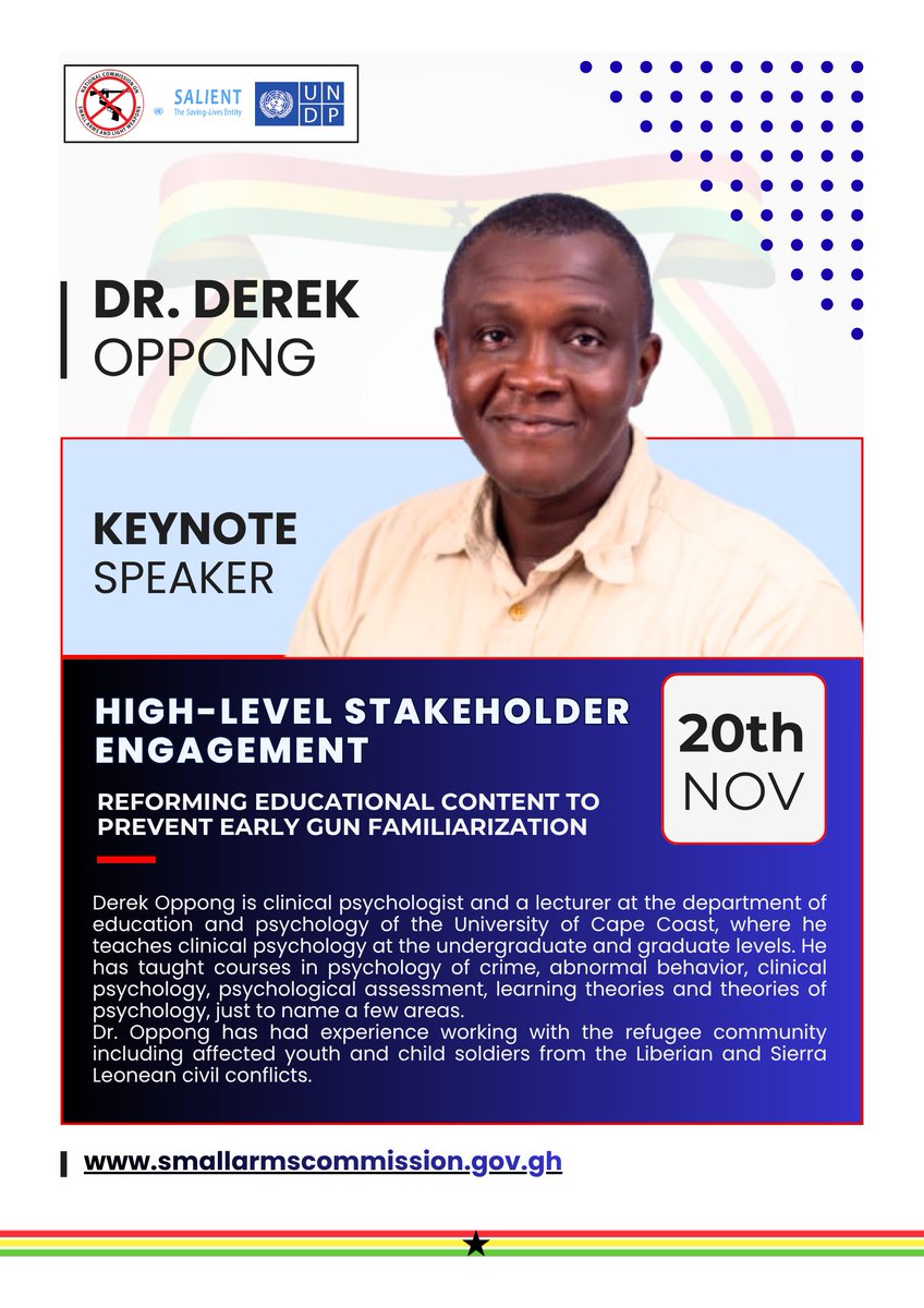 Dr. Derek Oppong shares how repeated gun imagery in learning materials shapes behaviour from childhood to adolescence.
#WorldChildrensDay #Psychology #CognitiveSafety  #DisarmingTheAlphabet