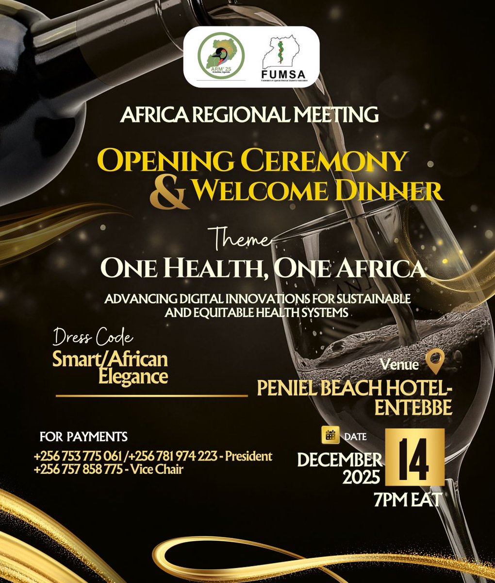 arm2025ifmsaug's tweet image. Uganda, you’re invited! 🇺🇬
Come connect with international delegates at the ARM25 Opening Ceremony. Don’t miss this global moment happening right here at home. Tap the link to register, tell a friend to tell a friend, see you there. 

docs.google.com/forms/d/e/1FAI…