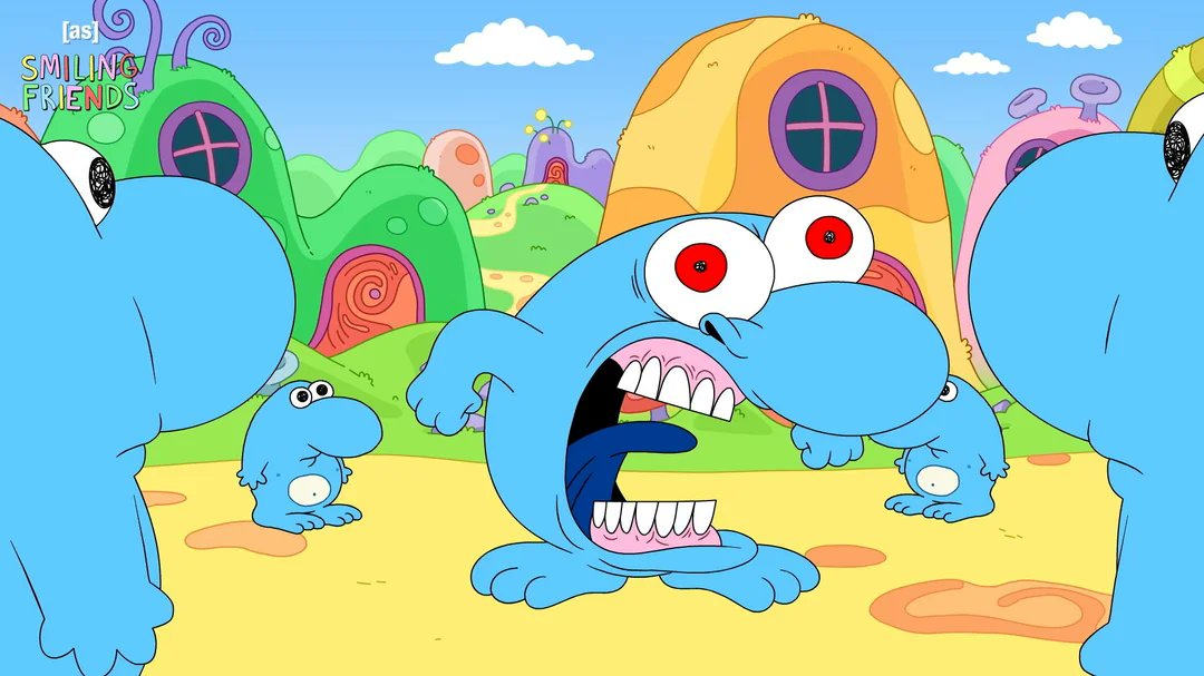 swimpedia's tweet image. Check out some brand new images from the next episode of Smiling Friends Season 3, &quot;Shmaloogles&quot;!