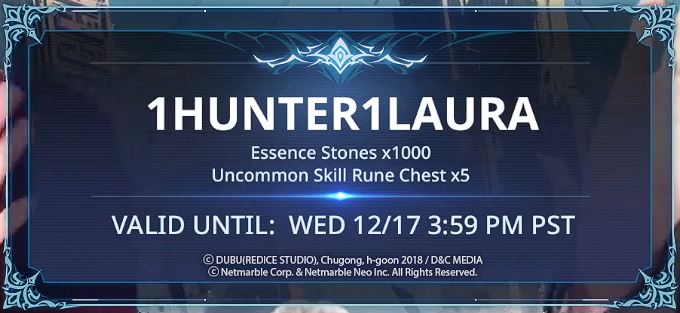 4RK4S_'s tweet photo. 🔥 REDEMPTION CODES ARE HERE!

🎯 Code: 
1HUNTER1LAURA

🔑 How to redeem:
1️⃣ Open account settings and tap "Redeem Code."
2️⃣ Enter the code.
✨ Or redeem here: https://t.co/MhmFaiFgxU

Don’t miss out—they expire fast! ⏰

#SoloLevelingArise #나혼자만레벨업ARISE https://t.co/38LIBGMXvd