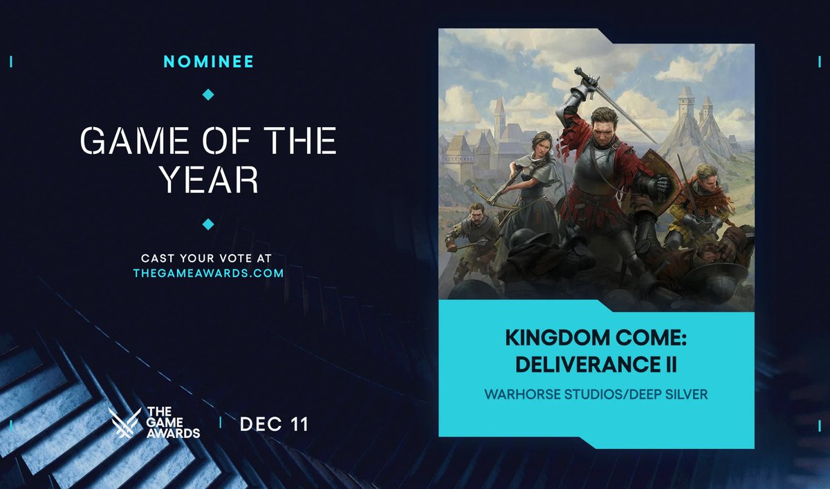 Kingdom Come Deliverance 2 is my game of the year! 🔥 #thegameawards  <a href="/KingdomComeRPG/">Kingdom Come: Deliverance II</a>