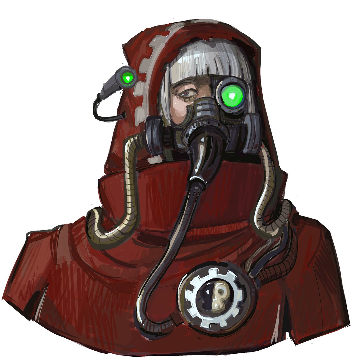 Divin_Thanatos's tweet photo. #speedsketch #Warhammer40k #mechanicus Magos Tetra portrait https://t.co/JSD3QlL7lr