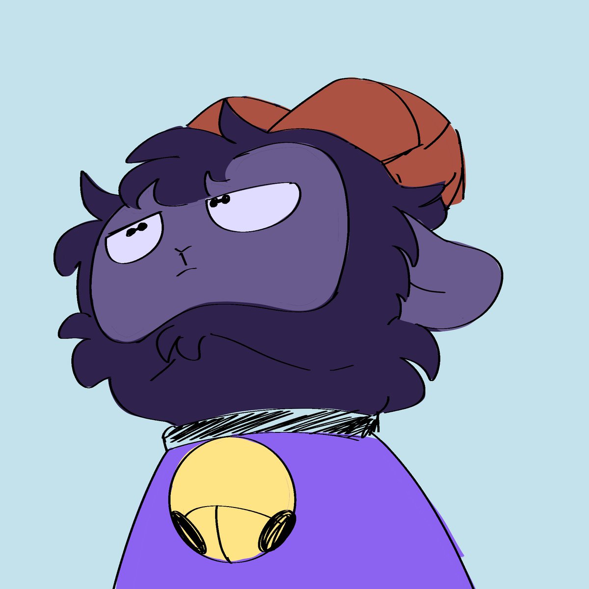 The goat wanted in on the a n g l e