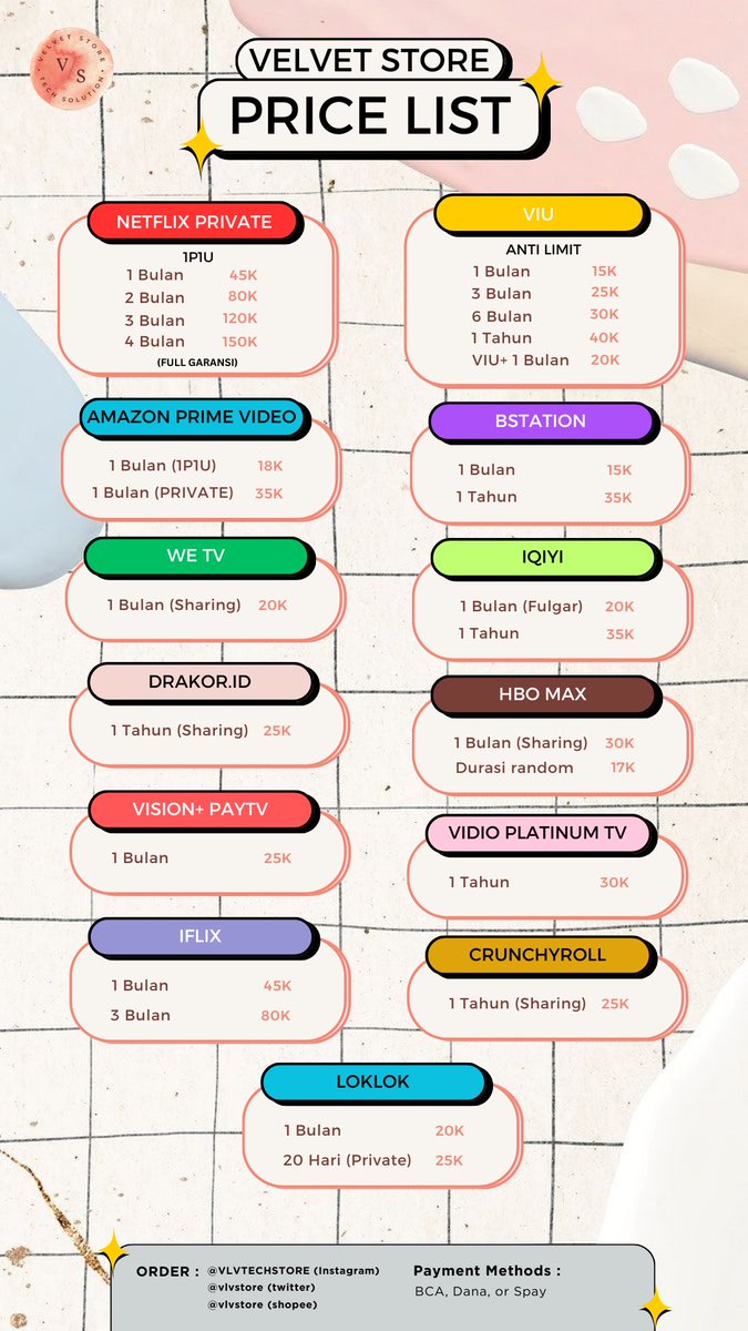 JUAL NETFLIX GMEET GDRIVE CANVA ICLOUD MS 365 tweet media