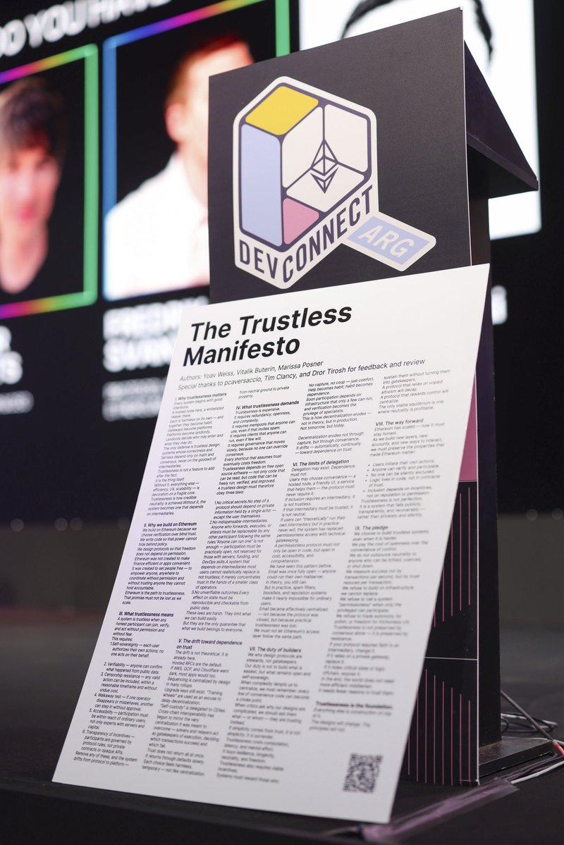 ThewizardofPOS's tweet image. Today at @trustlessconf, i took the stage with @tkstanczak to talk about trustlessness, Interop, and being executive director. We had some spicy back and forth talking about banks and what I called a pyramid of trust 🌶️