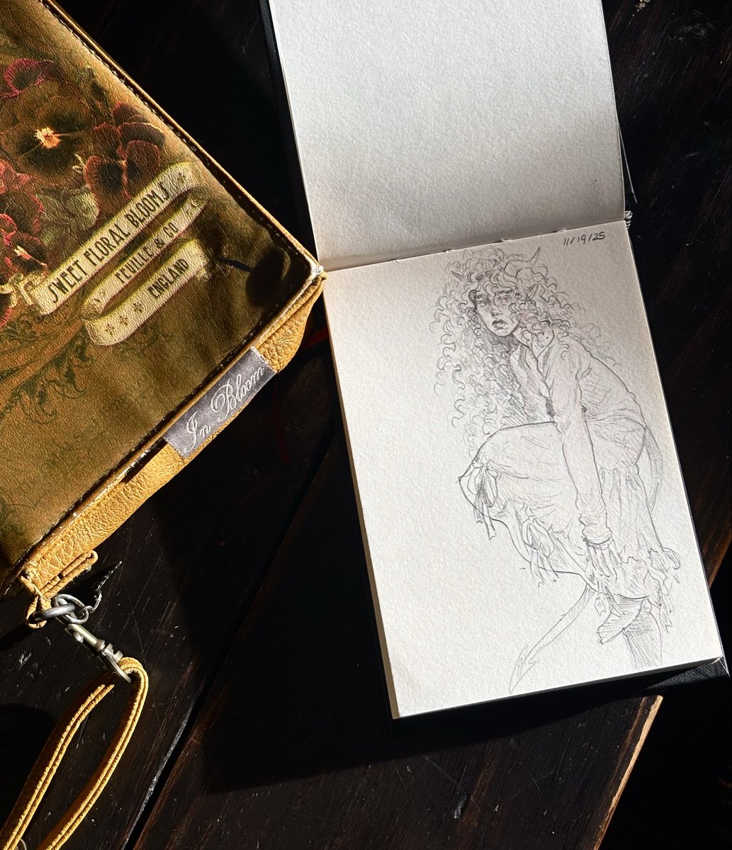 Little teeny sketch of vehemence I did at the coffee shop with Kenzie :3🩷