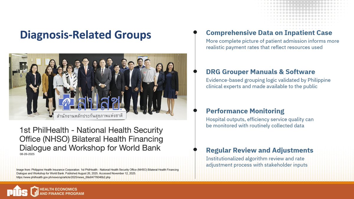 pidsgovph's tweet image. Siy Van on PPM reforms: Leverage diagnosis-related groups (DRGs)