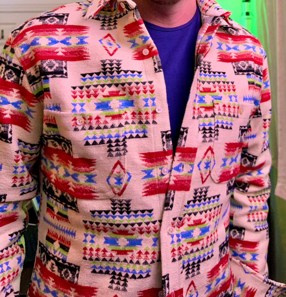 trevoclark's tweet photo. @weargustin I get compliments wearing this thing every single time I go out, plus it's just great! Have the pants on the way to look crazy; feel free to make a hat! Complete the look https://t.co/nq6SLElHn7