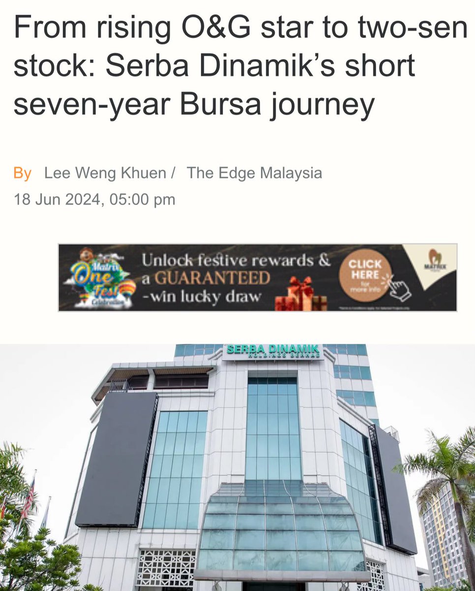bitcoinmalaya's tweet image. Do you remember the Serba Dinamik fraud?

• EPF, a major shareholder, lost significant amounts of our retirement money

• The stock collapsed to zero

• And the penalty for its boss Dato’ Abdul Karim? Just RM3 million, and he walks free

It is ironic that if you ask people to…