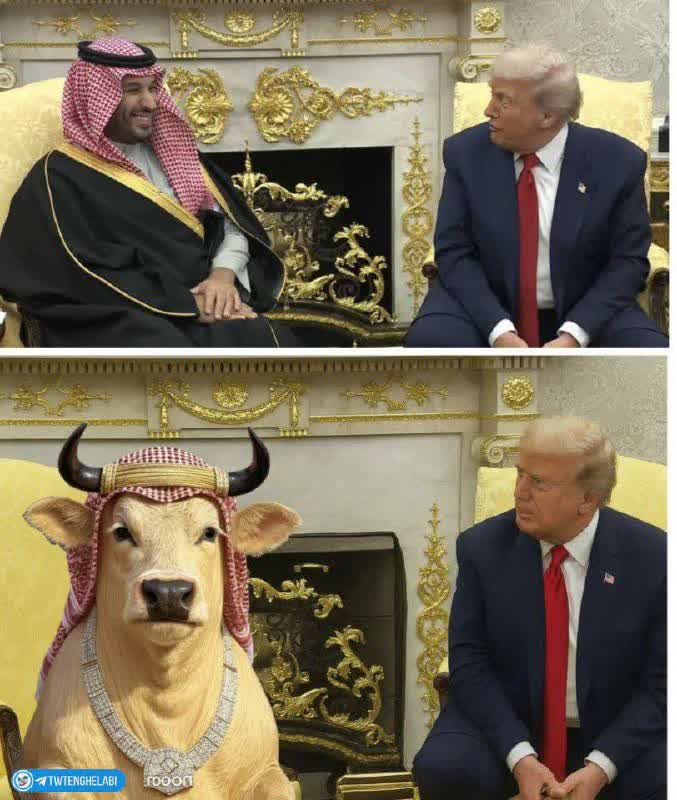 چیزی که ما میبینیم
 vs 
چیزی که ترامپ میبینه :))

🇮🇷#همگام_با_ولایت
eitaa.com/Insyncwiththep…