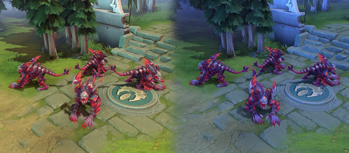 Root_Bone's tweet image. Final in-engine and wireframe views of The Infernal Maw — our Lifestealer set for Dota 2.

Sculpting and 3D modeling by our team at @Root_Bone 
Concept by @anthrospray 
Textures by @TtraG13 

See the full project and additional views on ArtStation: link in bio.

#GameArt #3DArt…