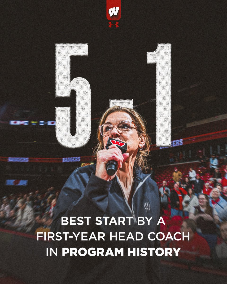 BadgerWBB's tweet image. Setting the tone.

5-1 to open the season - a historic start for our first-year head coach.

#OnWisconsin