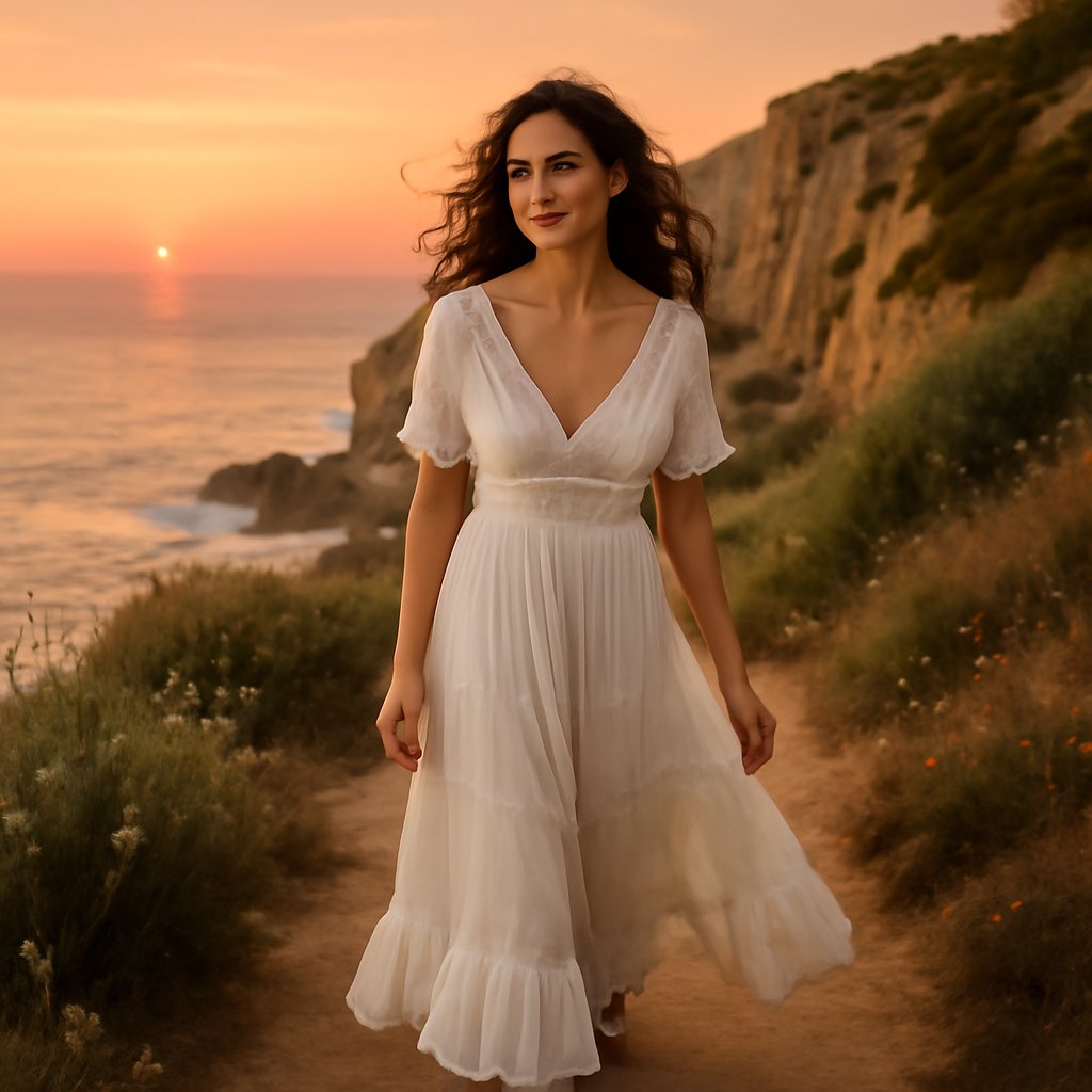 MSOutfitters07's tweet image. Lost in the beauty where rugged cliffs meet the calm ocean, bathed in the warm embrace of a Spanish sunset. 

#GoldenHour

#SunsetLover

#CoastalVibes

#Cliffside

#OceanViews

#WhiteDress

#LaceDetails

#SereneMoment

#TravelPhotography

#WarmTones

#NatureLover

#DreamySunset