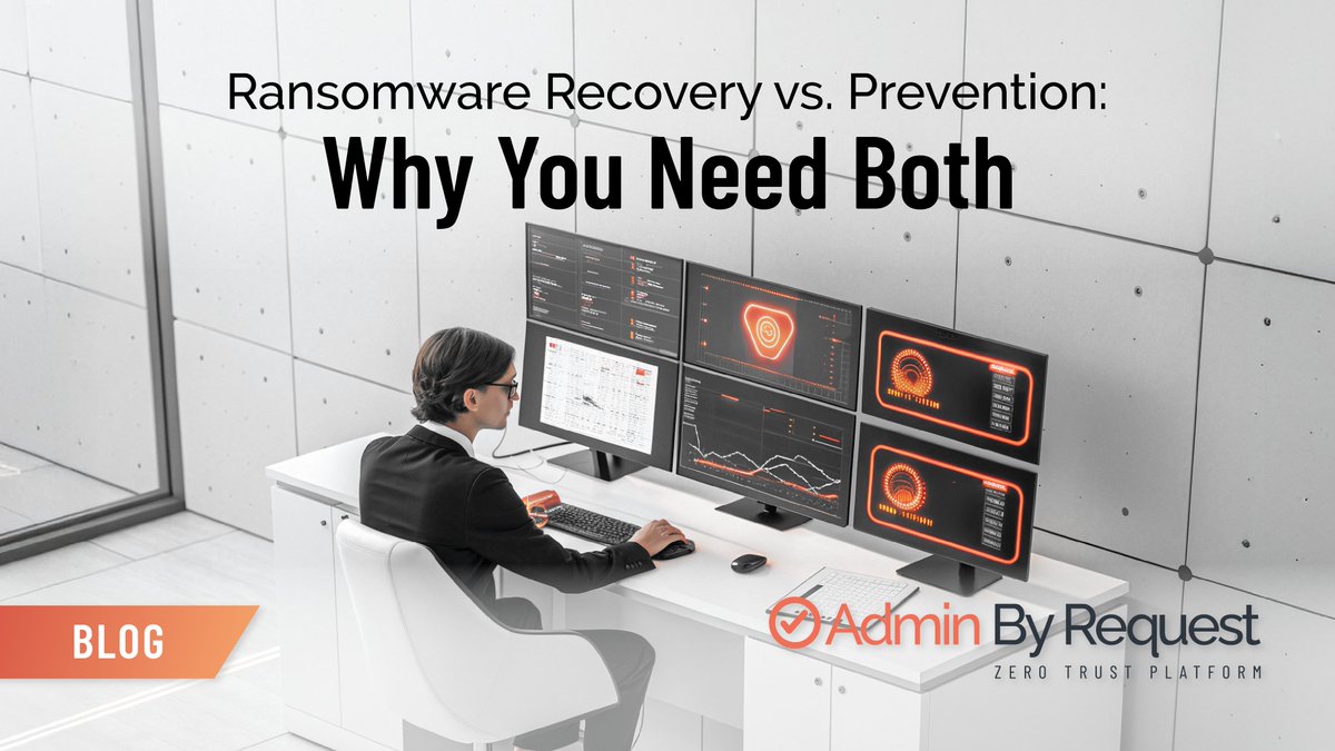 AdminByRequest's tweet image. The mindset your organization should adopt when it comes to ransomware is not &apos;if&apos; it will occur - but &apos;when&apos; 🧠
 
Prevention reduces how often you get hit - recovery determines how badly it hurts. Don’t treat recovery as an afterthought; build backups, run drills, and harden…
