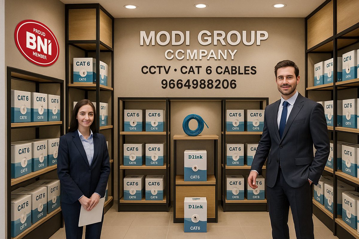ahm_modi's tweet image. Premium Cat 6 Indoor &amp;amp; Outdoor Cables from top brands — D-Link, Belden, Finolex, Molex, Legrand, Schneider &amp;amp; more.
📦 PAN India Delivery
🤝 Proud BNI Perseus Member, Ahmedabad
📞 9664988206
#Cat6Cable #ModiGroup #Networking #CCTVIndia #BNIPerseus