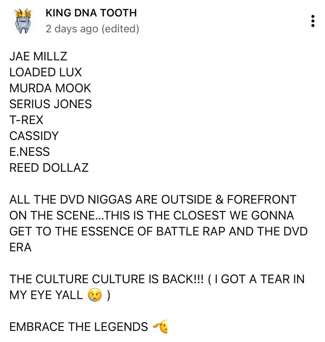 KINGDNATOOTH_'s tweet photo. ITS TIME FOR ANOTHER SUMMER MADNESS 2 LEGENDS TYPE OF CARD…ALL THE OG’S ARE OUTSIDE…THE CULTURE CULTURE IS BACK!!!!!!!! https://t.co/6JFDIc8zjr
