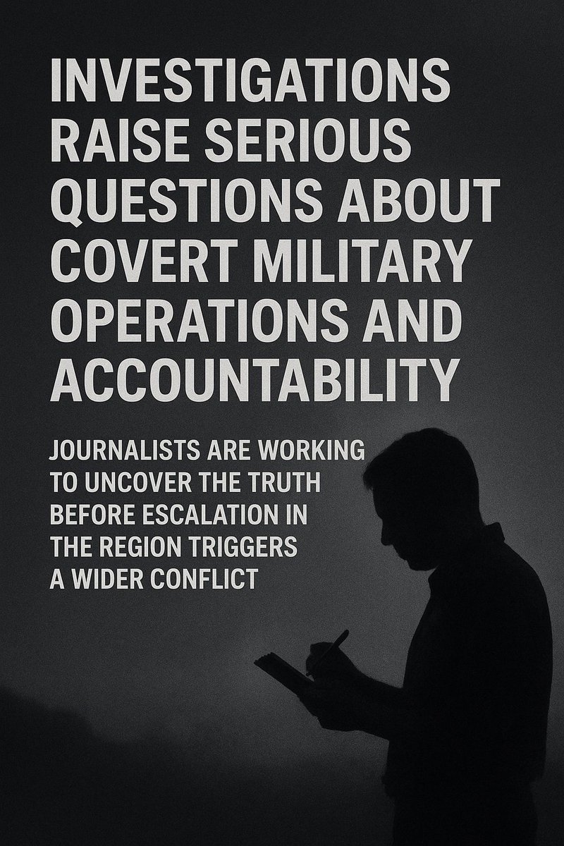 multithinker's tweet image. New reports point to alarming secret military actions and a push for wider conflict in the region. Journalists are digging for the truth before any escalation becomes irreversible. Accountability cannot wait. #Investigate #PressFreedom #HumanRights