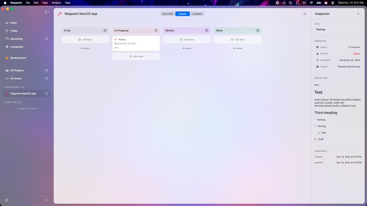 perezstudioio's tweet image. My project management app looks beautiful in both light mode and dark mode :D #SwiftUI #Development #developer #buildinpublic #buildinginpublic