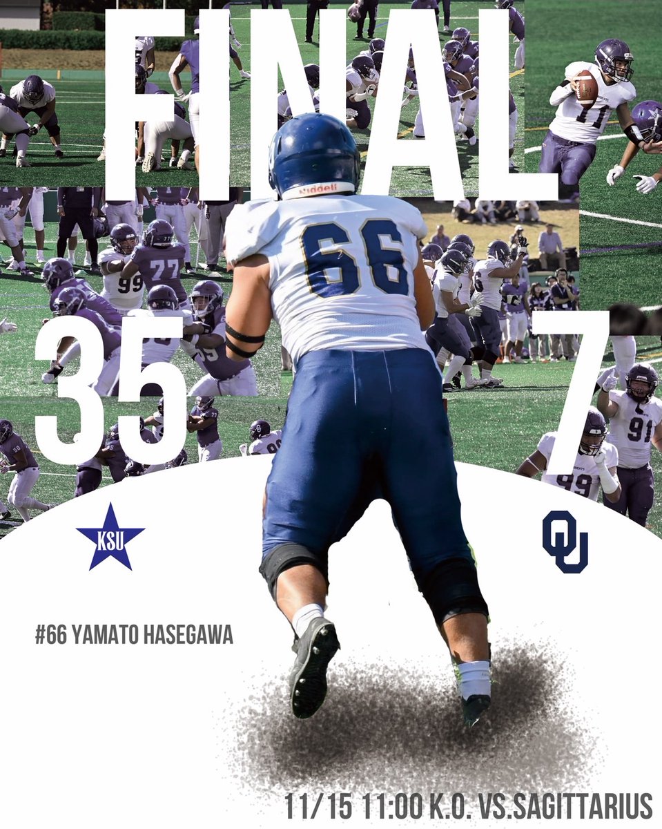 【GAME RESULT】
先日の京都産業大学戦は
大阪大学7-35京都産業大学で京都産業大学の勝利となりました。
温かいご声援ありがとうございました。
次戦も引き続きご声援のほどよろしくお願いいたします。

- One Team -