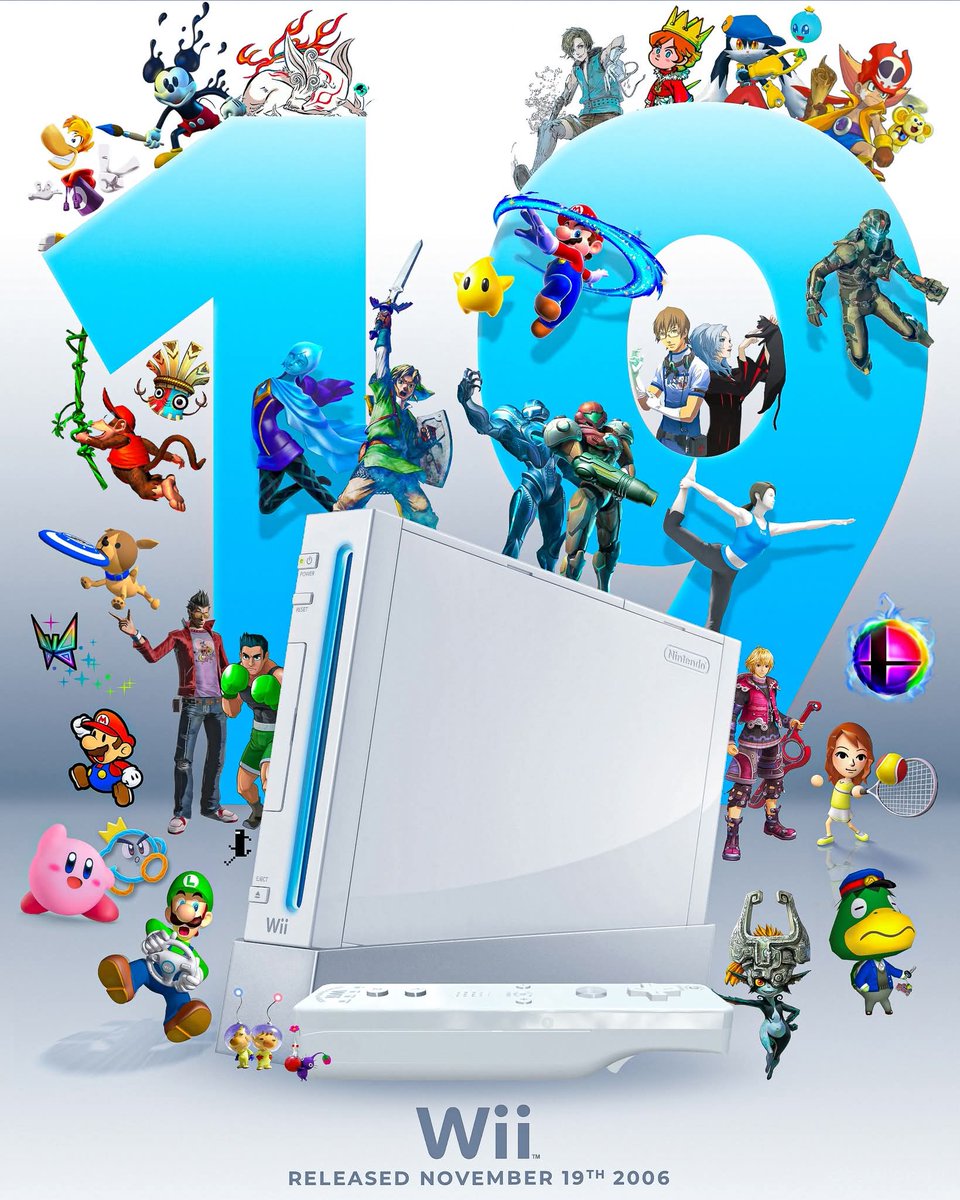 Today is the 19th anniversary of the Wii! 🥳🎮 

#Anniversary #Wii #Gaming
