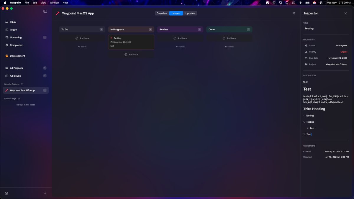 perezstudioio's tweet image. My project management app looks beautiful in both light mode and dark mode :D #SwiftUI #Development #developer #buildinpublic #buildinginpublic