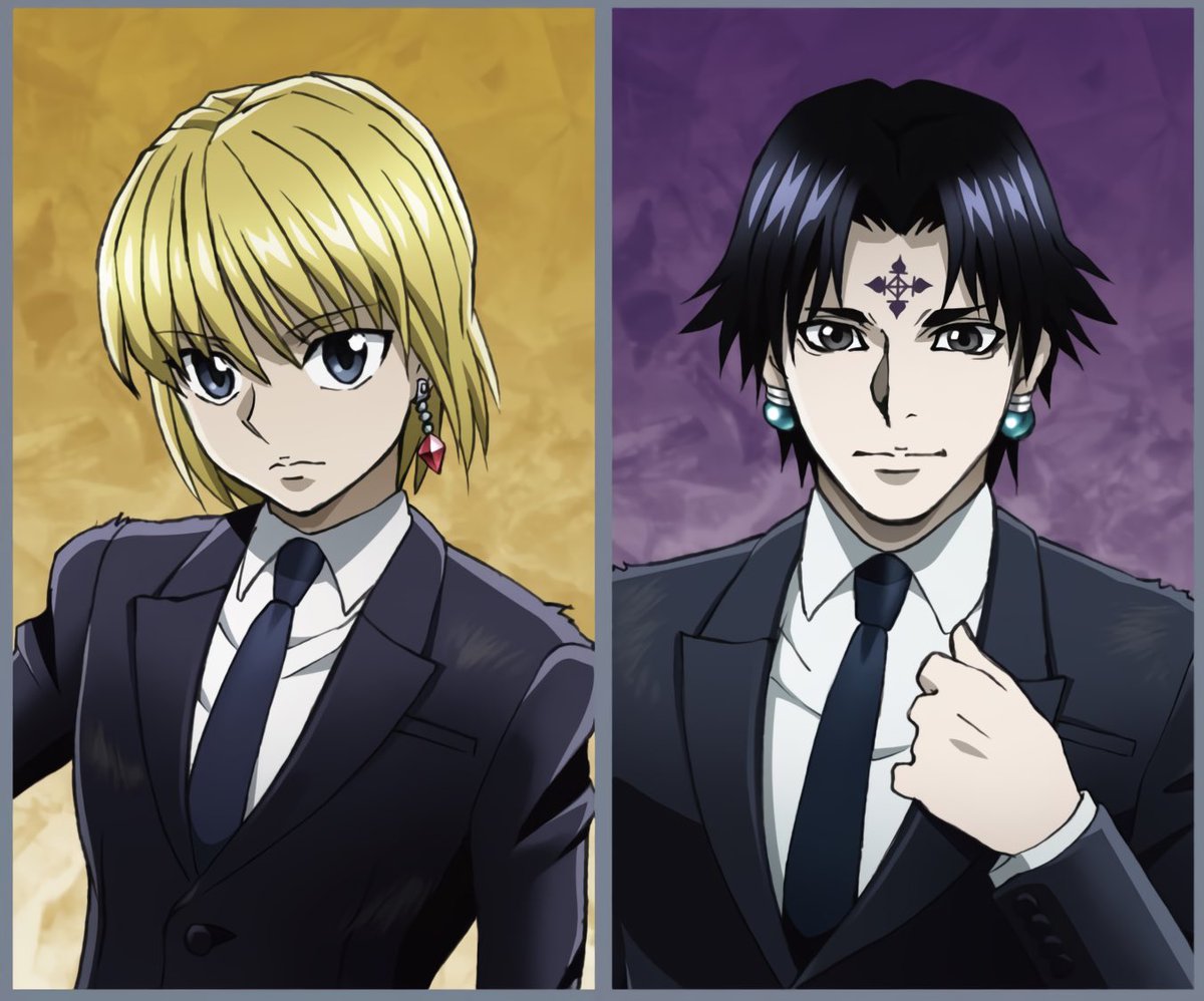 kurapika and chrollo together in the new art… i know what you are