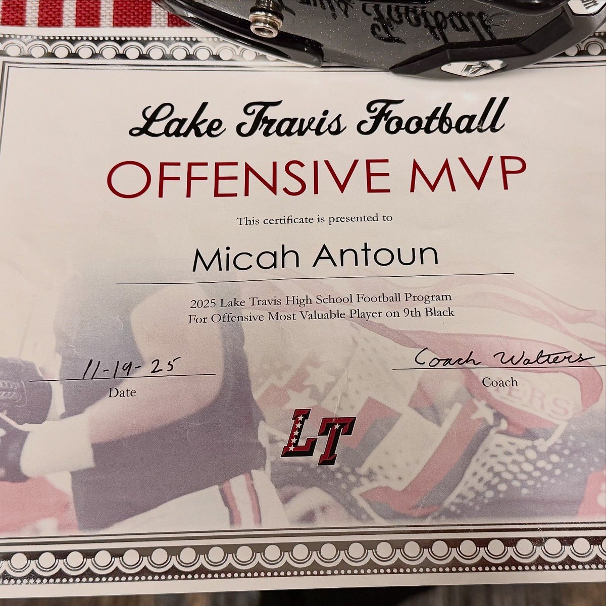 MicahAntoun's tweet image. Blessed &amp;amp; grateful to be a @LTHSCavFootball Freshman Offensive MVP!  So thankful for our coaches, teammates, parents and most of all GOD!!! #QB #Class29 #LTHScavsfootball 

@LTHSCavFootball 
@TFlanders405 
@Coach__Walters 
@coachshirey 
@TommyMangino 
@CoachHankCarter