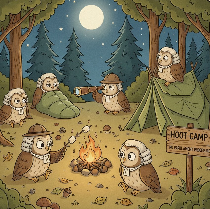 TheSkillnode's tweet image. A group of owls is called a parliament. 🤣