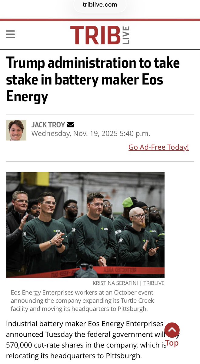 TopherGotWifi's tweet image. $EOSE  a tale of @bert_gilfoyle fear mongering battery shitco investors a year ago. A liberal Kamala loving retard. A year later a headline that not only exposes the behavior of a typical left wing lunatic, but also exemplifies TDS. What a huge difference a year makes. 🫡
