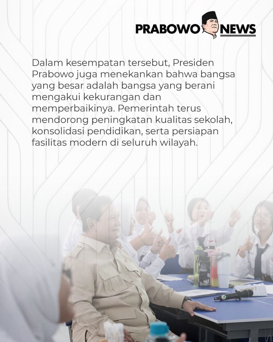 CiaLeei's tweet photo. Keren banget selalu bisa mengetahui apa kekurangannya dan bisa memperbaikinya
#DigitalisasiPendidikan
Transformasi Pendidikan Prabowo https://t.co/P1tgofUB43