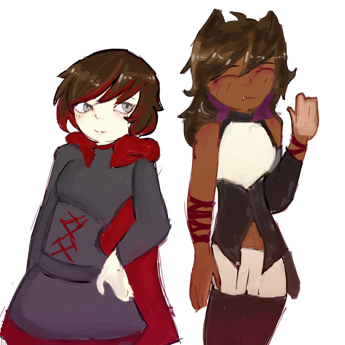 smxkeylight's tweet image. Guess who colored 🤑🤑🤑 #rwby #ladybug