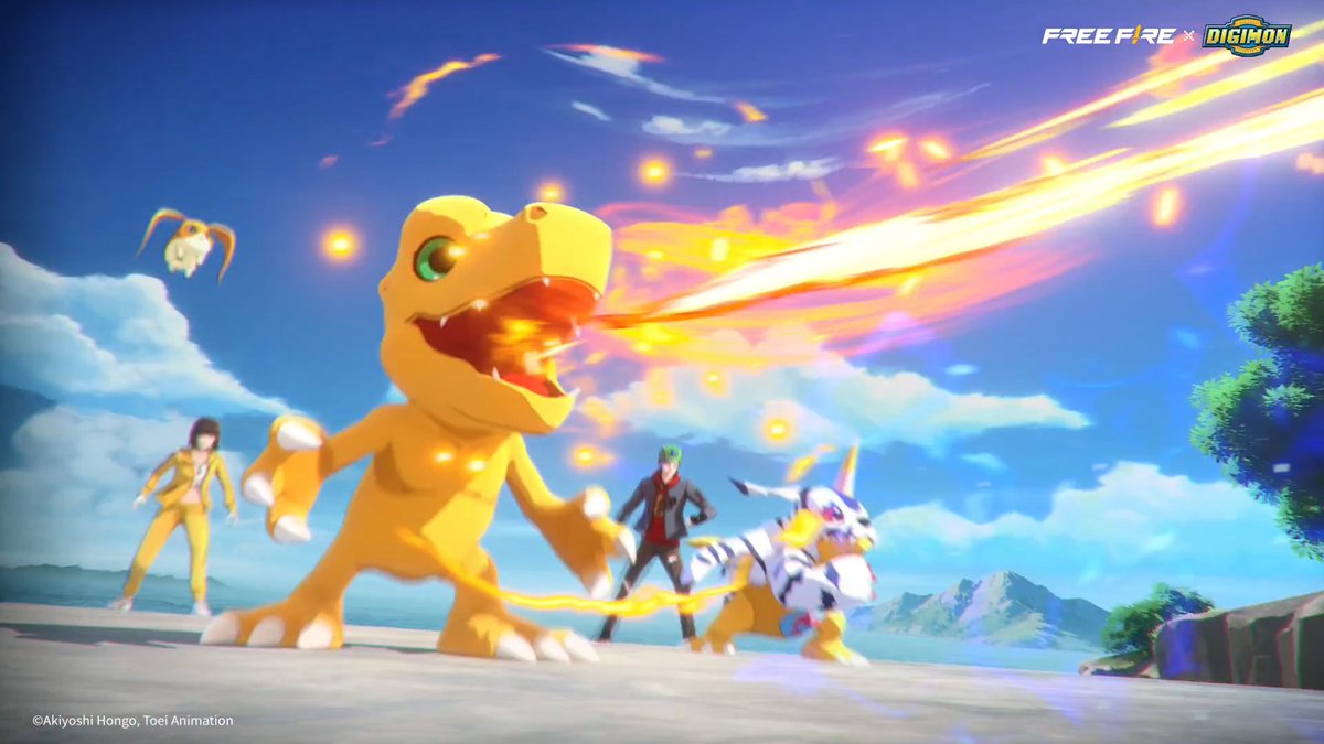 The Digimon Adventure x Free Fire Collaboration, previously announced, is running now in the mobile battle royale game. We have an intro video that shows off Digimon, themed weapons &amp; vehicles, &amp; more!

More at WtW- withthewill.net/threads/digimo…