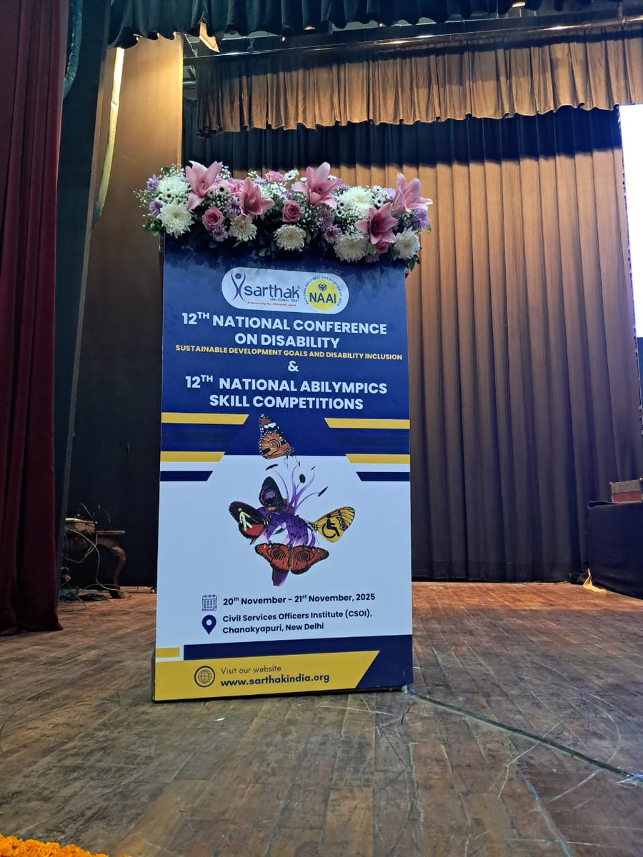 SarthakEducati2's tweet photo. ⏳ Only 1 hour to go!
The energy is building, the stage is ready — now it’s your turn to tune in!
Join us LIVE at the 12th National Conference on Disability &amp; Abilympics 2025, CSOI New Delhi.

📢 Watch LIVE: https://t.co/FosiKuO9Q0

#NCD2025 https://t.co/IR3qUbrlNc