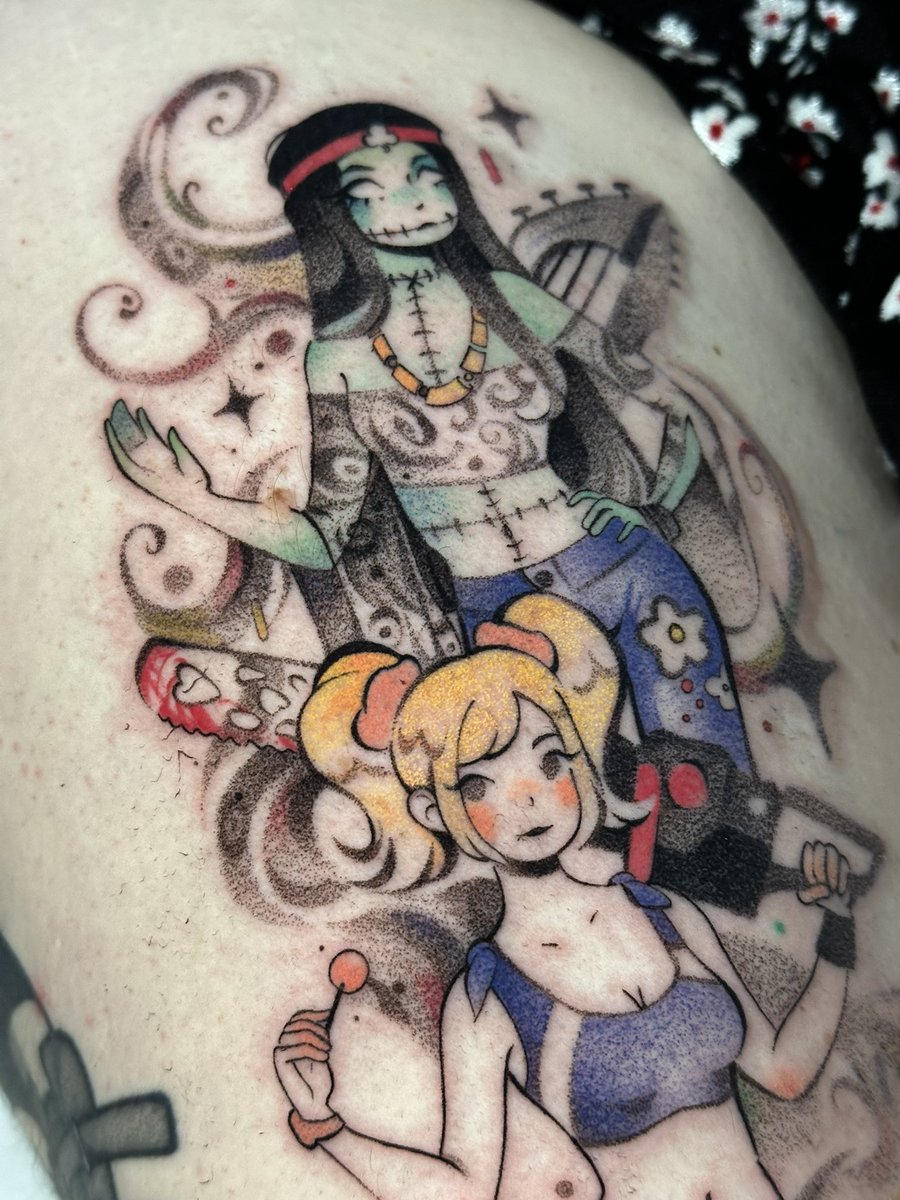 esqueci de mostrar pra vocês mas esse foi resultado da tattoo que a @/dabus.ink cd. em mim 💖🥺

quero ver quem comece esse jogo! hehehe um meus favoritos