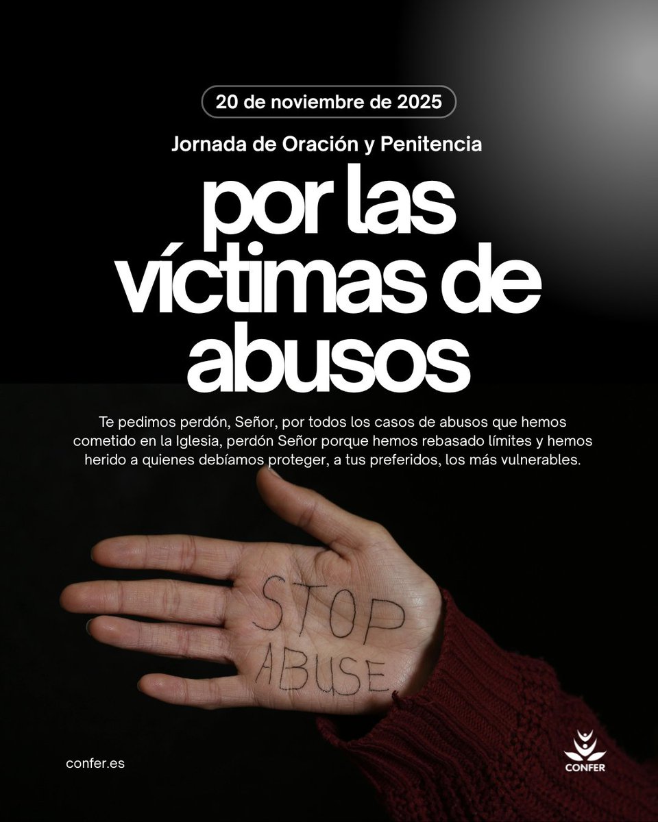 #OramosJuntos en esta Jornada de Oración y Penitencia por las víctimas de abusos
🙏 Descarga la oración: conferenciareligiosos.sharepoint.com/:b:/s/CONFER.s…