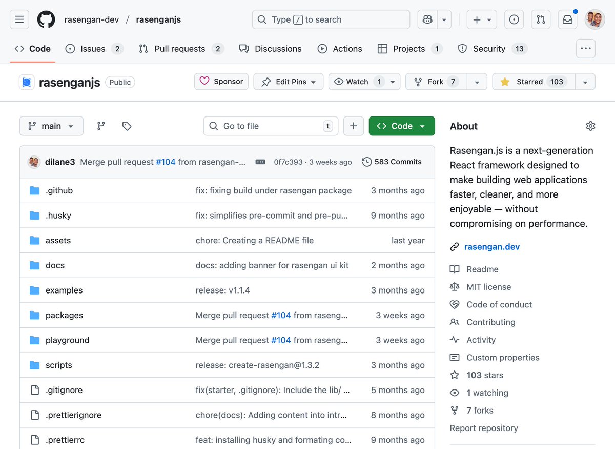 DilaneKombou's tweet image. @rasenganjs  reached 100+ stars ⭐  on Github - That&apos;s amazing 🔥

I&apos;m really proud when I see this statistic, it makes me feeling like people are loving what I&apos;m doing 😊

Let me tell you the truth...