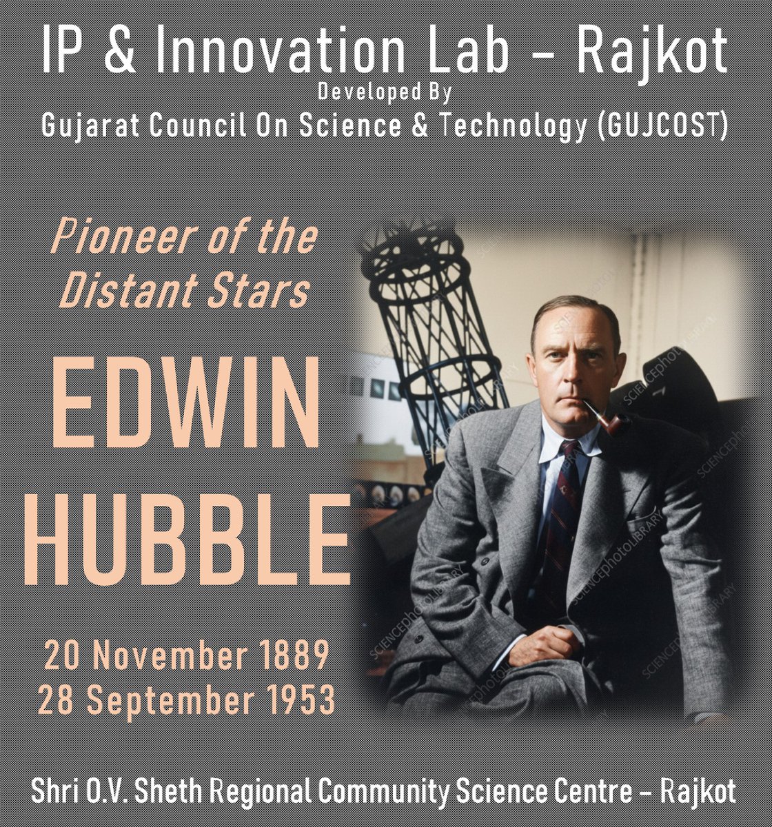 IPLab_Rajkot's tweet image. Remembering #EdwinHubble — &quot;The Pioneer of Distant Stars&quot; — on his birth anniversary.

His discoveries of #Galaxies beyond #MilkyWay &amp;amp; #Expanding #Universe transformed modern #Cosmology &amp;amp; #Astronomy.

A special #OutreachProgram by @BBACRajkot of @OVSRCSC as tribute to the legend.