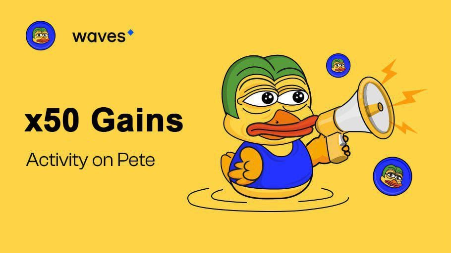 petefrogduck's tweet image. 🎉 PETE Activity is LIVE!

Join easy 👇
✅ Buy 2+ $PETE on @WXNetwork / @Puzzle_network
✅ Send 0.1 $WAVES to 3P3w8B1TMA7hGRzCoCDPRb4ZARuCxCWp4Tk to verify
💰 Among the first 50 players, 10 active wallets will win 100 $PETE each! That’s a x50 return!🔥

Ends Nov 27, 22:22 (UTC+3)