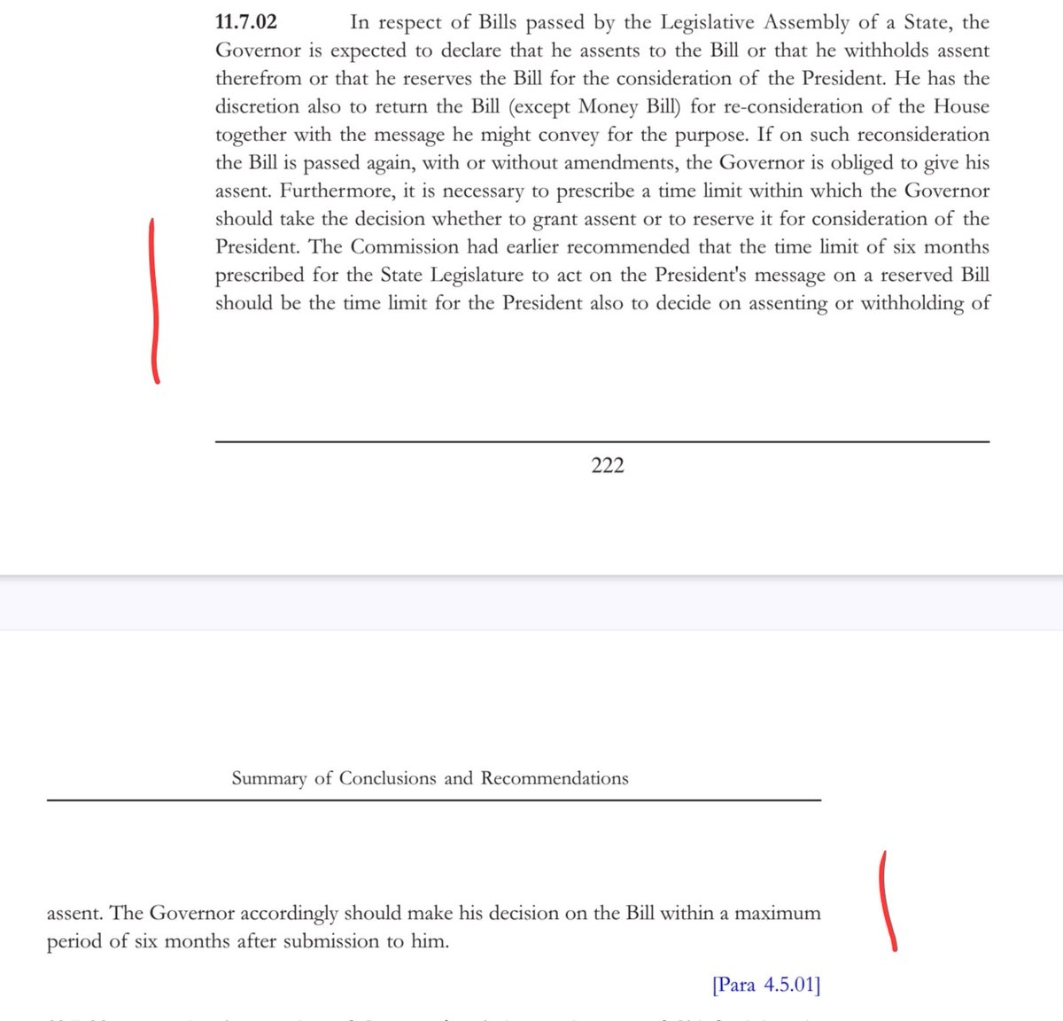 sanjg2k1's tweet image. SAD NEWS FOR FEDERAL STRUCTURE

Even the #SupremeCourtofIndia changes its stand and doesn&apos;t call a spade a spade on an issue of paramount importance for federalism! 

Punchhi Commission had recommended (para 11.7.02) a time limit of 6 months in Article 200 giving assent or…