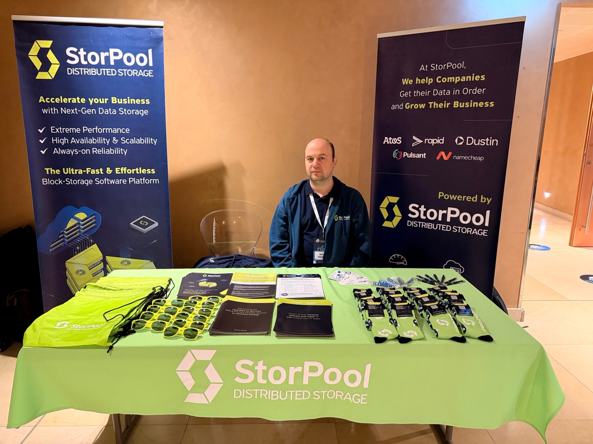 storpool's tweet image. We&apos;re thrilled to be back at the #CloudStack Collaboration Conference!

Our team is on-site and ready to talk high-performance storage. Come find us at Booth #8 to discuss your CloudStack environment.

#CSCollab2025  #OpenSource #CloudInfrastructure #StorPool