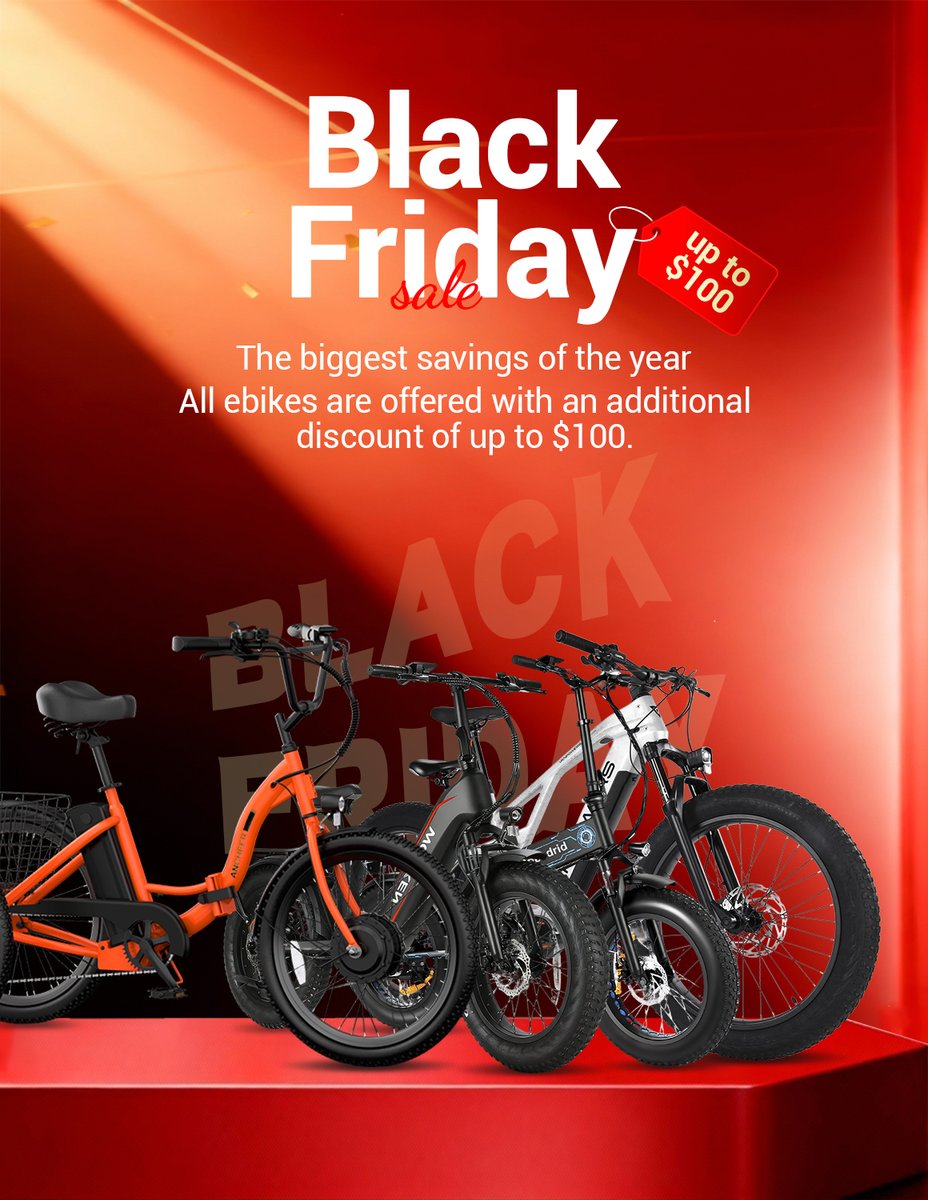 UbeliefSupport's tweet photo. BLACK FRIDAY SHOCKER ! 🥰
The biggest savings of the year are LIVE at ubelief ebike. Get an ADDITIONAL discount of up to $100 on ALL our ebikes. That’s HUGE savings! Don't wait, Grab the discounts now!
Shop now: https://t.co/RI4xuv2UM1
#ubelief #BlackFriday #EbikeDeals https://t.co/3dfujQZW9T