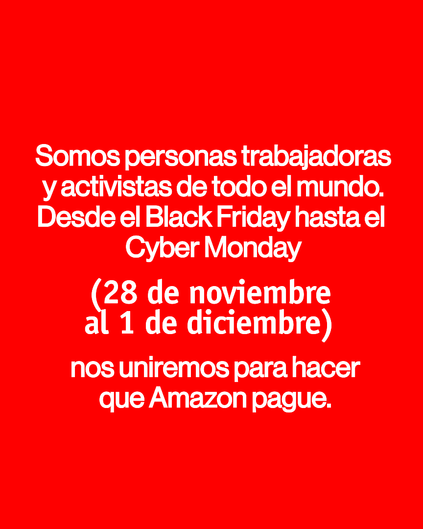 FSCdeCCOO's tweet image. ✊ Amazon está rehaciendo la economía mundial a su imagen y semejanza: extractiva, explotadora y autoritaria. Pero no permitiremos que se salga con la suya.

#MakeAmazonPay