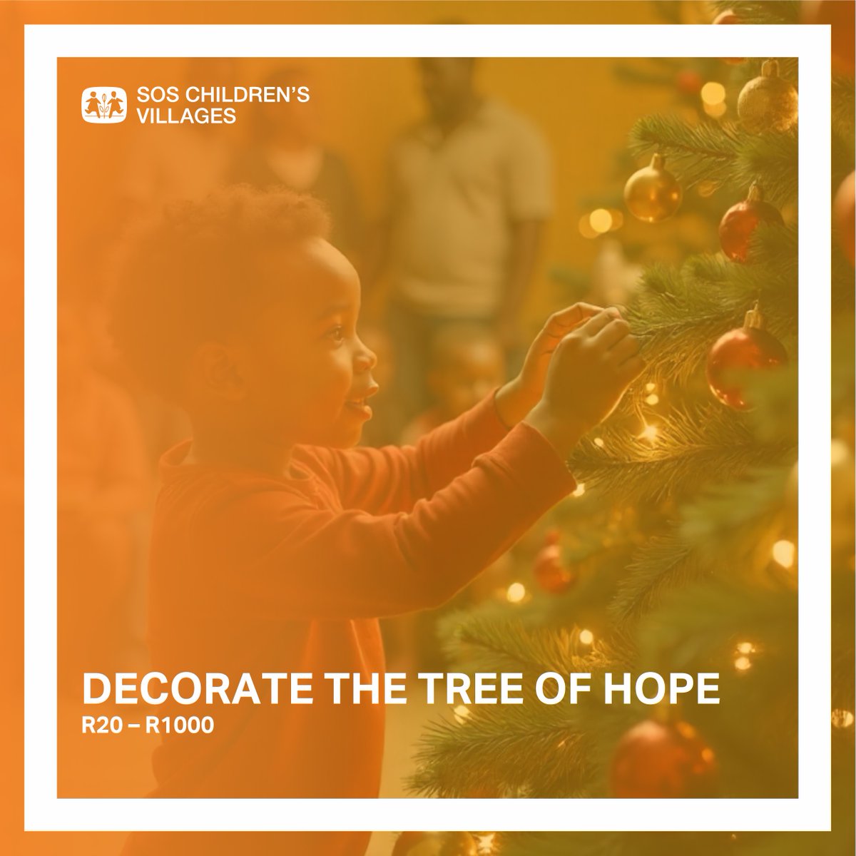 soscv_sa's tweet image. This is a chance to #BringJoyHome. Bring dignity to children in SOS and families in our FS communities who may never have experienced a traditional Christmas.
Donate a tree of hope.
sossouthafrica.org.za/shop