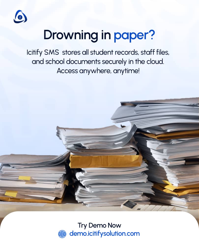 icitifysolution's tweet image. Tired of the paper mess? Go digital with Icitify SMS — access records anytime, anywhere! #EdTech #SmartSchools #DigitalSolutions