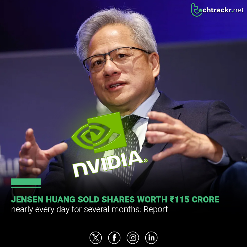 TechTrackr_net's tweet image. NVIDIA CEO Jensen Huang sold shares almost daily from June to October, earning over $1 billion. The sales were part of a March 2025 trading plan allowing him to sell up to six million shares.

#JensenHuang #NVIDIA #StockSale #TechNews #BillionDollarMove #AIIndustry #TechTrackr