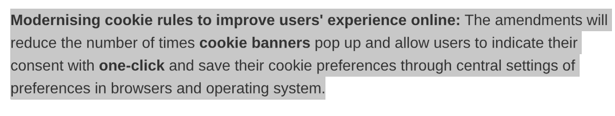 jsuchal's tweet image. EÚ konečne napadlo, že lepšie bude zamerať sa na 2-3 prehliadače ako miliardy webíkov, ktoré pokazili cookie lištami? Ne-u-ve-ri-teľ-né!

Ešte by mohli zrušiť aj tú hlúposť, že anonymné identifikátory sú osobný údaj, čo paralyzovalo celý analytics sektor.

ec.europa.eu/commission/pre…