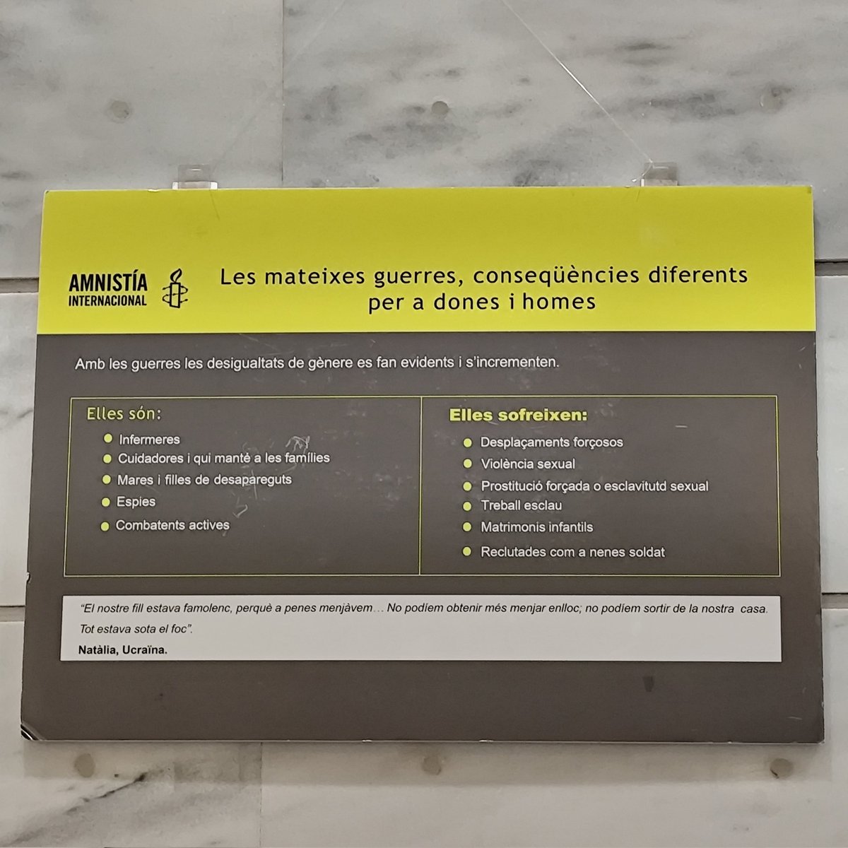 Fins demà podeu apropar-vos al hall a veure l'exposició d'Amnistia Internacional <a href="/AmnistiaCV/">Amnistía Internacional Comunidad Valenciana</a> 'Dones i Xiquetes en conflictes armats'💜

👉🏼També podeu consultar-la en aquest enllaç:

redescuelas.es.amnesty.org/fileadmin/user…

💪🏼🙌🏼🙅🏼‍♀️